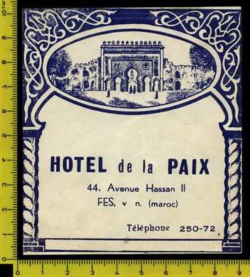 Hotel de la Paix Maroc (blue)
