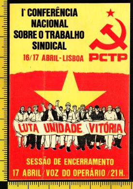 PCTP - 1a. Conferencia Nacional sobre o trabalho sindical