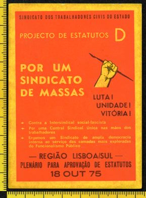 Sindicato dos Trabalhadores Civis do Estado - Regiao Lisboa-Sul - 1975