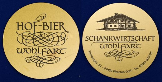 Schankwirtschaft Wohlfart - Hof-Bier Wohlfart