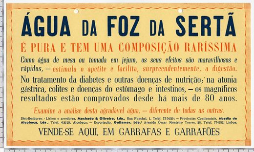 Agua da Foz da Serta (Cartaz 1)
