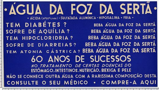 Agua da Foz da Serta (Cartaz 2)