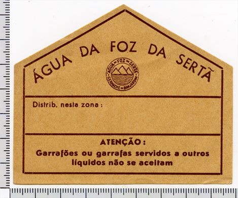 Agua da Foz da Serta (Etiqueta de gargalo)
