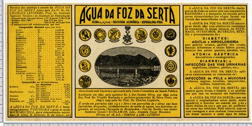 Agua da Foz da Serta (Etiqueta de garrafa)