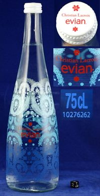 Evian 75cl blue