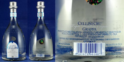 Cellini Cru Grappa 700ml