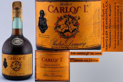 Carlos I Brandy Solera Especial de Pedro Domecq 0,75L 40vol