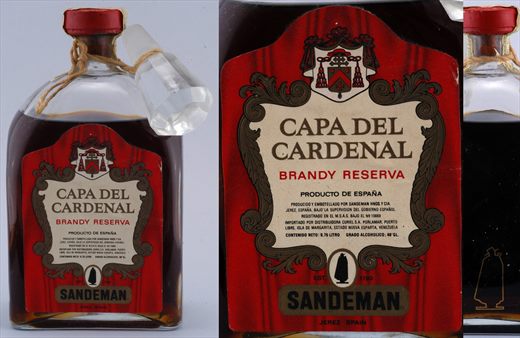 Capa del Cardenal Brandy Reserva Sandeman 0,75cl 40vol