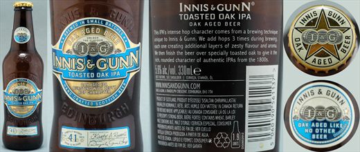Innis-Gunn Toasted Oak IPA Oak Aged Beer 330ml
