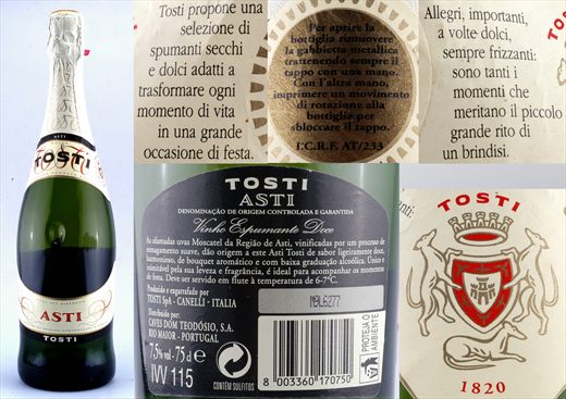 Tosti Asti DOCG Vinho Espumante doce