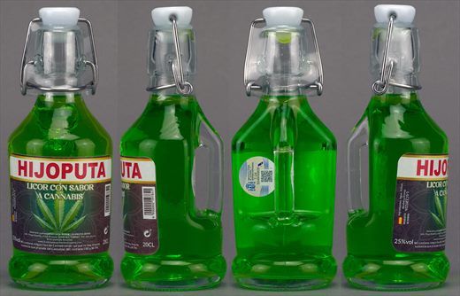 Hijoputa licor con sabor a cannabis 20cl
