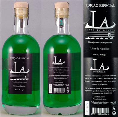 Licor de Aveiro edicao especial Licor de Alguidar Menta 500ml 2016