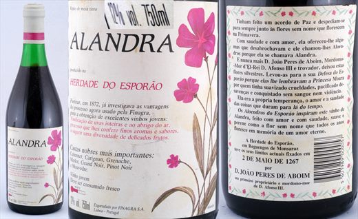 Alandra 1990 tinto Herdade do Esporao