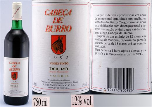 Cabeca de Burro 1992 Tinto Caves Vale do Rodo