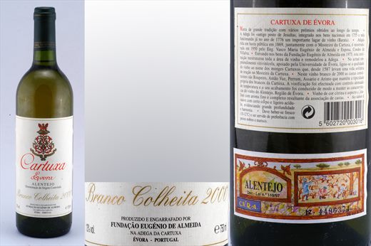 Cartuxa Branco Colheita 2000 Fundacao Eugenio de Almeida