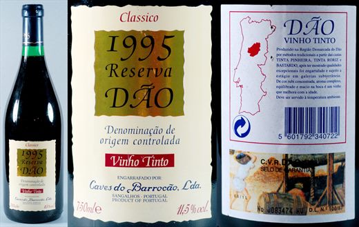 Dao Reserva 1995 Caves do Barrocao Lda. 750ml