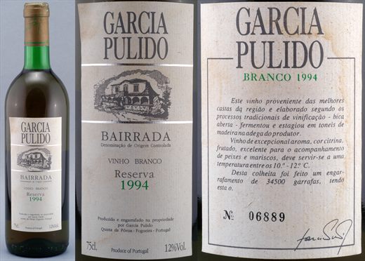 Garcia Pulido Branco Reserva 1994