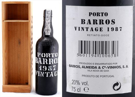 Barros 1987 Vintage Porto Retinto-doce