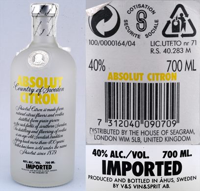 Absolut Citron - 700ml - 40