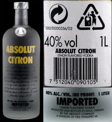Absolut Citron - 1000ml - 40
