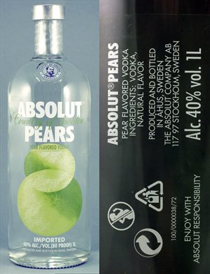 Absolut Pears 1L