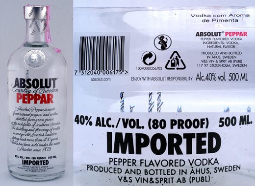 Absolut Peppar - 500ml - 40