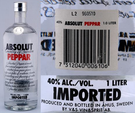 Absolut Peppar - 1000ml - 40