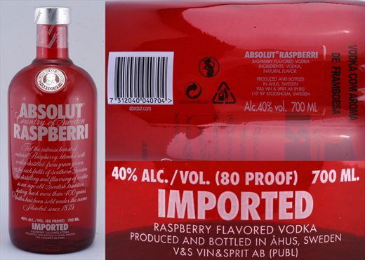 Absolut Raspberri - 700ml - 40