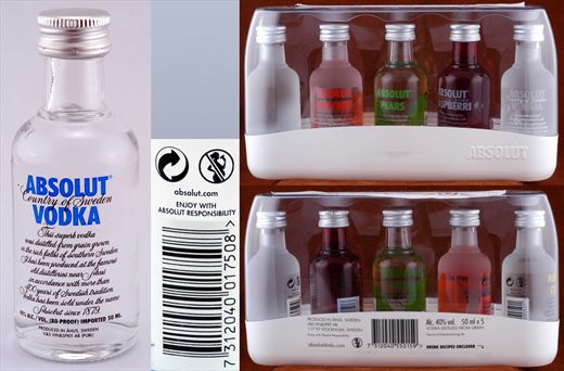 Absolut Vodka Blue Label - Absolut kit - 50ml - 40