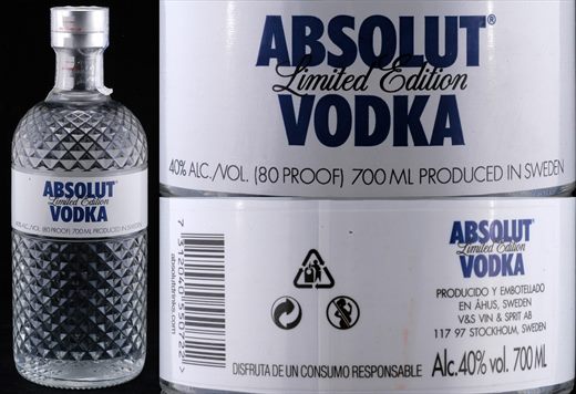 Absolut Limited Edition 2010 - Absolut Glimmer Vodka - 700ml - 40