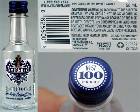Smirnoff N57 100 Proof 50ml
