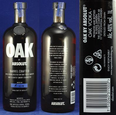 Absolut Limited Edition 2016 - Absolut Oak Vodka 1L 40vol