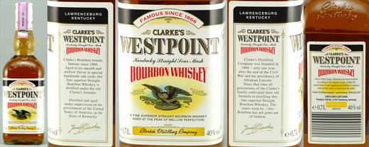 Clarkes Westpoint Bourbon Whiskey 0,7L