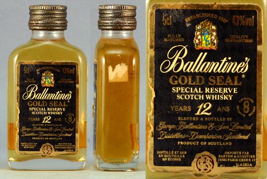 Ballantines Gold seal Special Reserve Scotch Whisky 12 years 5cl