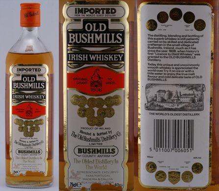 Old Bushmills Irish Whiskey