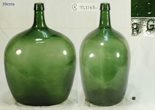 Garrafao amorfo verde 39cms (RG 10)