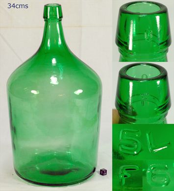 Garrafao cilindrico verde 34cms