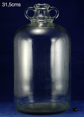 Garrafao cilindrico duas orelhas cristalino 31,5cms