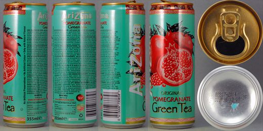 Arizona pomegranate Green Tea 355ml 2014-07