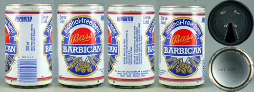 Bass Barbican alcohol-free beer 330ml 1987-10