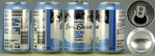 Ben Shaws Cream Soda Classic 330ml 2010-12
