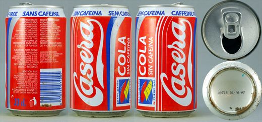 Casera Cola sin cafeina 33cl 1997-10-10