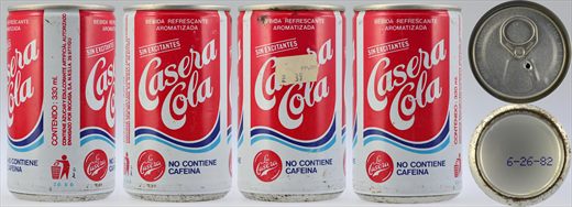 Casera Cola sin cafeina 330ml 1982-26-06