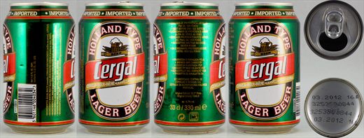 Cergal lager beer 330ml 2012-03