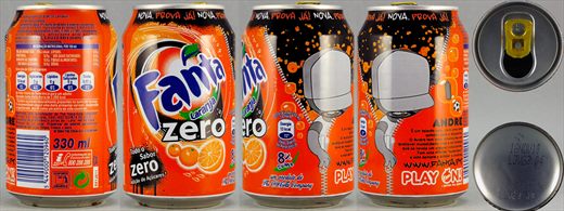 Fanta zero laranja play on 330ml 2010-11