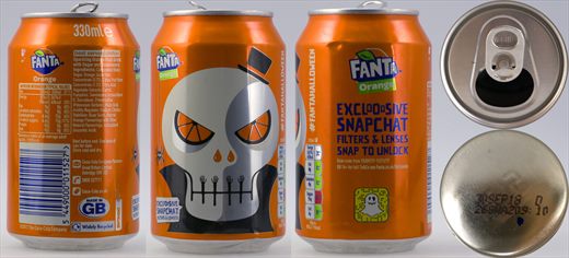 Fanta Orange Snapchat 330ml 201-09-30