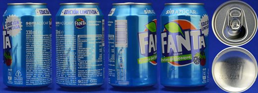 Fanta Frutas del Bosque edicion limitada sin azucar 330ml 2019