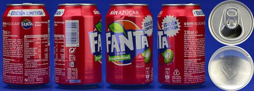 Fanta sem acucar Fresa e Kiwi 330ml 2019