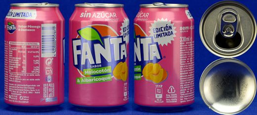 Fanta sem acucar Melocoton e albaricoque 330ml 2019
