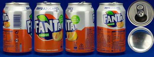 Fanta naranja zero azucares 330ml 2021